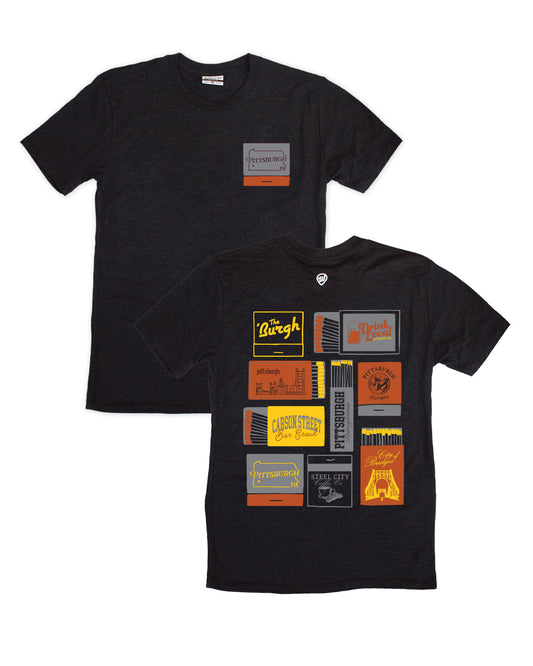 Pittsburgh Matchbooks Front/Back Tee