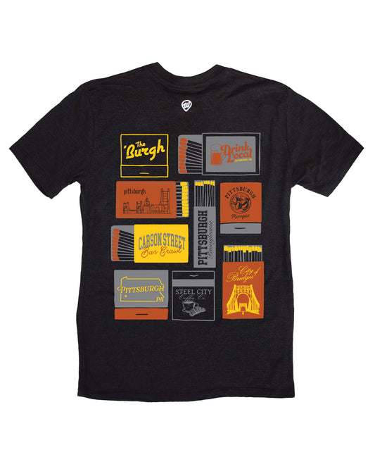 Pittsburgh Matchbooks Front/Back Tee