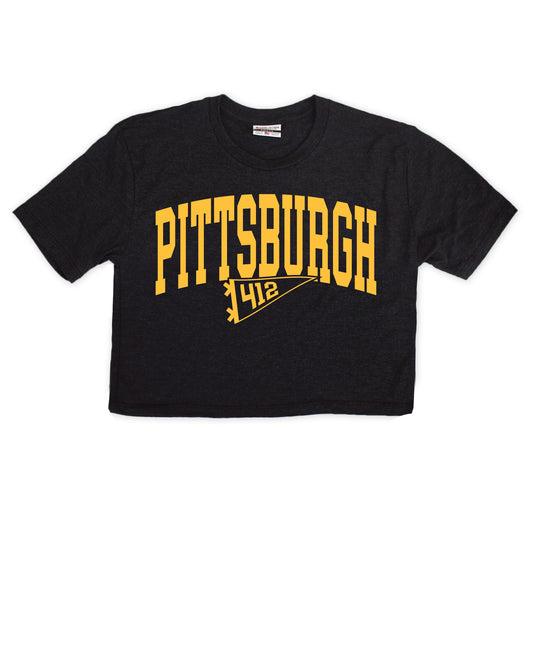Pittsburgh Pennant Cropped Tee