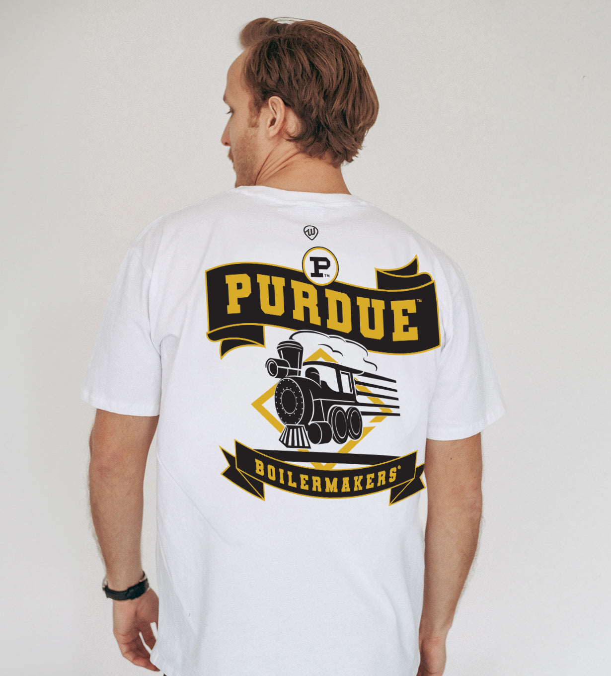 Purdue Boilermakers Train F/B Cotton Tee