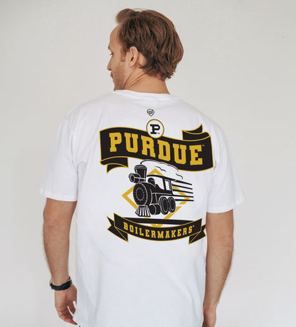 Purdue Boilermakers Train F/B Cotton Tee