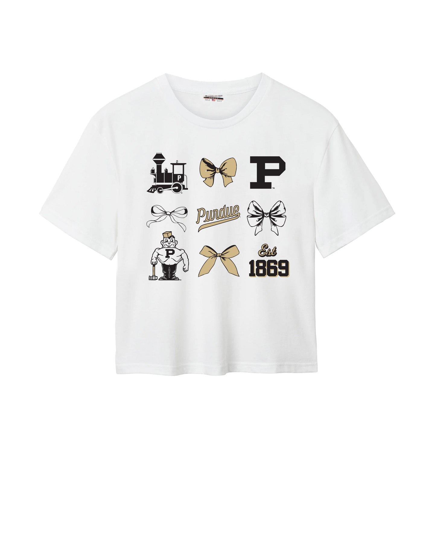 Purdue University Bow Icons Easy Tee
