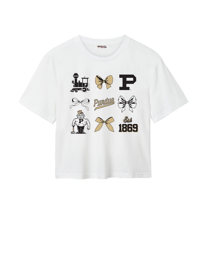 Purdue University Bow Icons Easy Tee