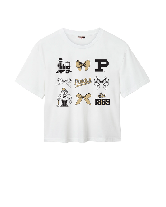 Purdue University Bow Icons Easy Tee