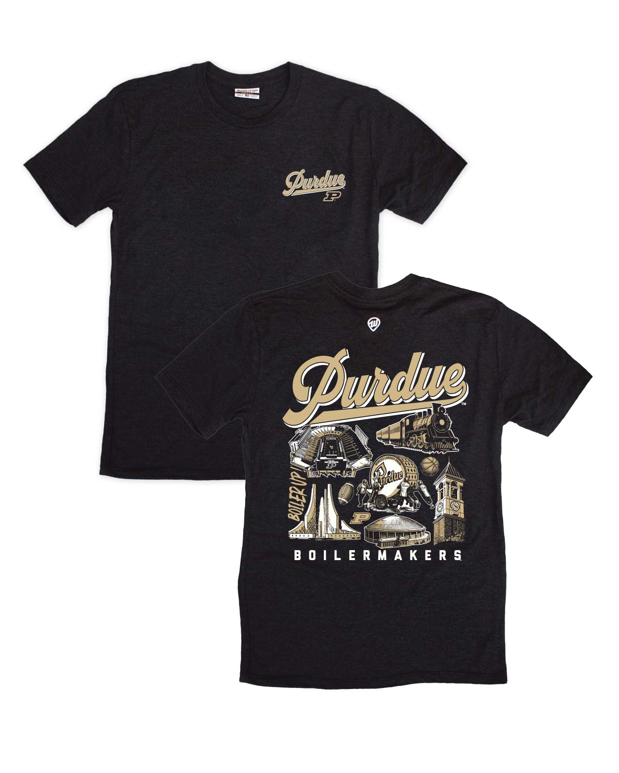 Purdue Icons F/B Tee