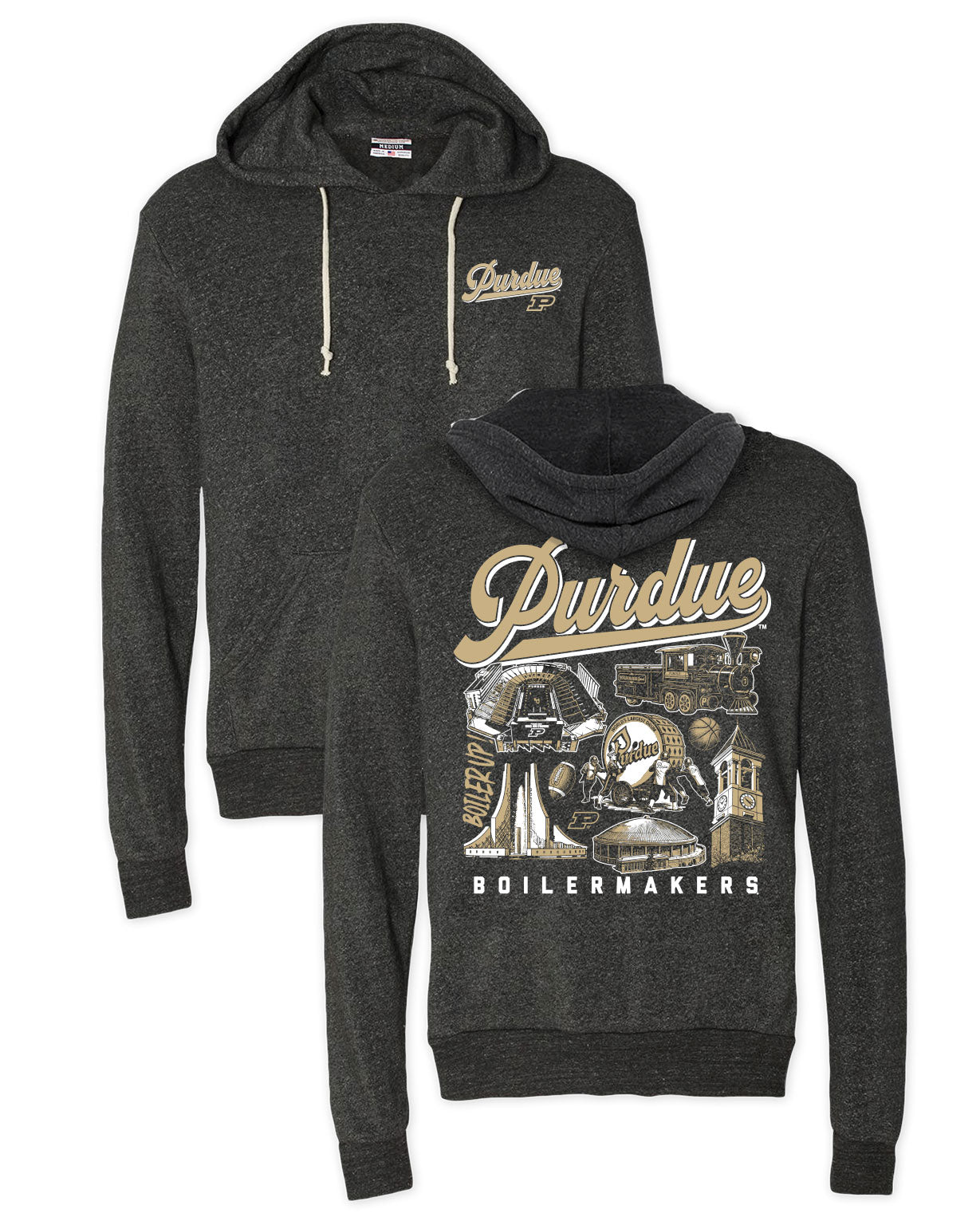 Purdue Icons F/B Hoodie