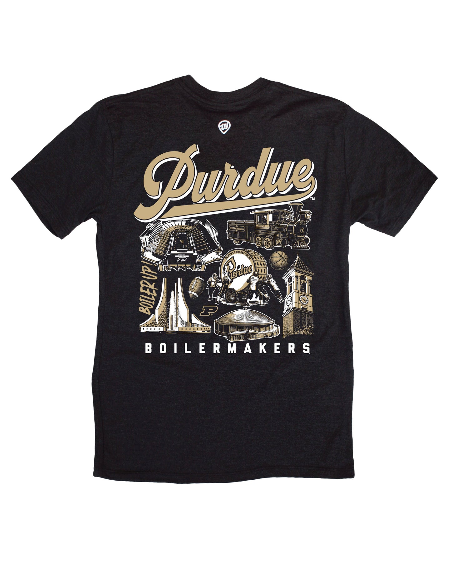 Purdue Icons F/B Tee