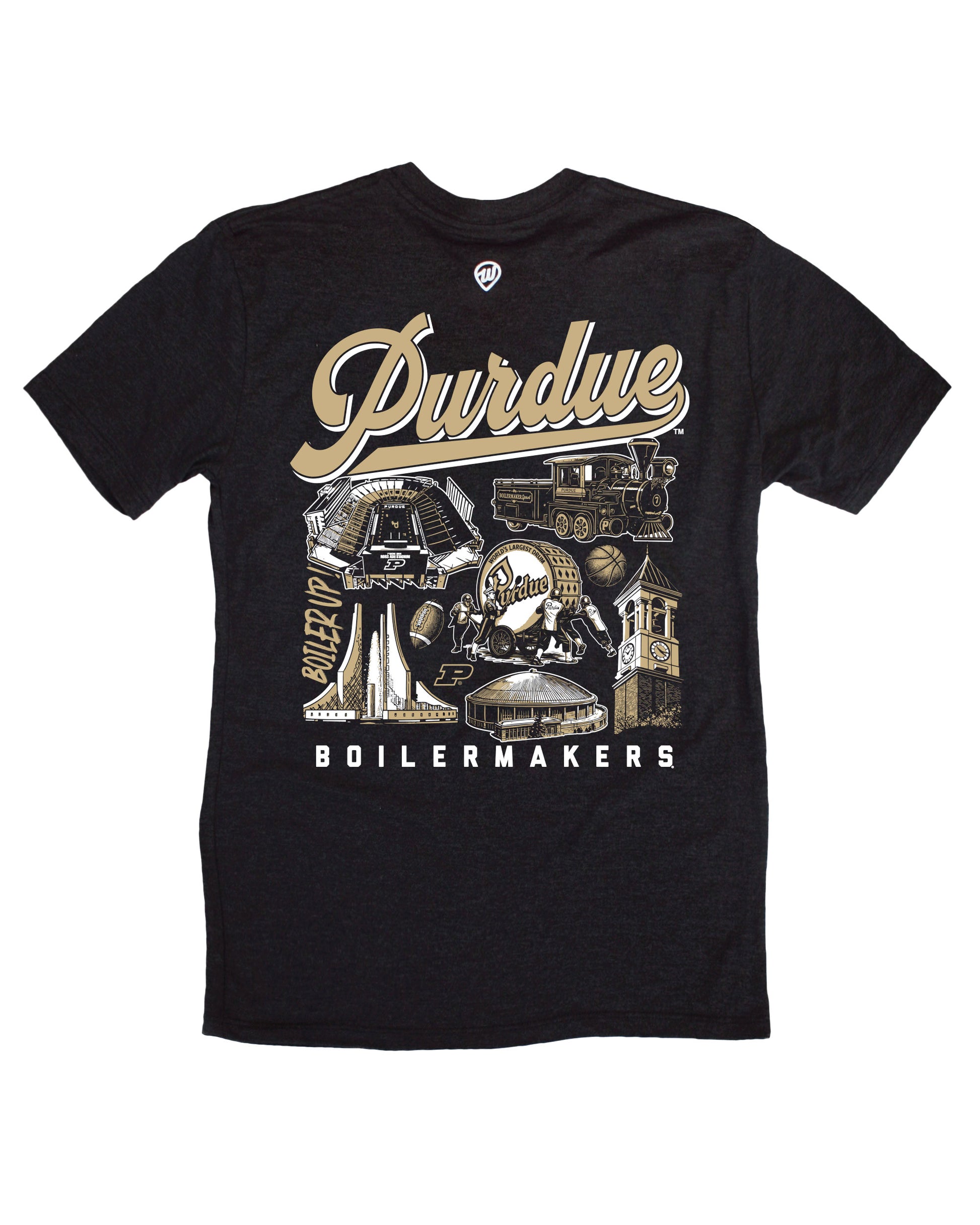 Purdue Icons F/B Tee