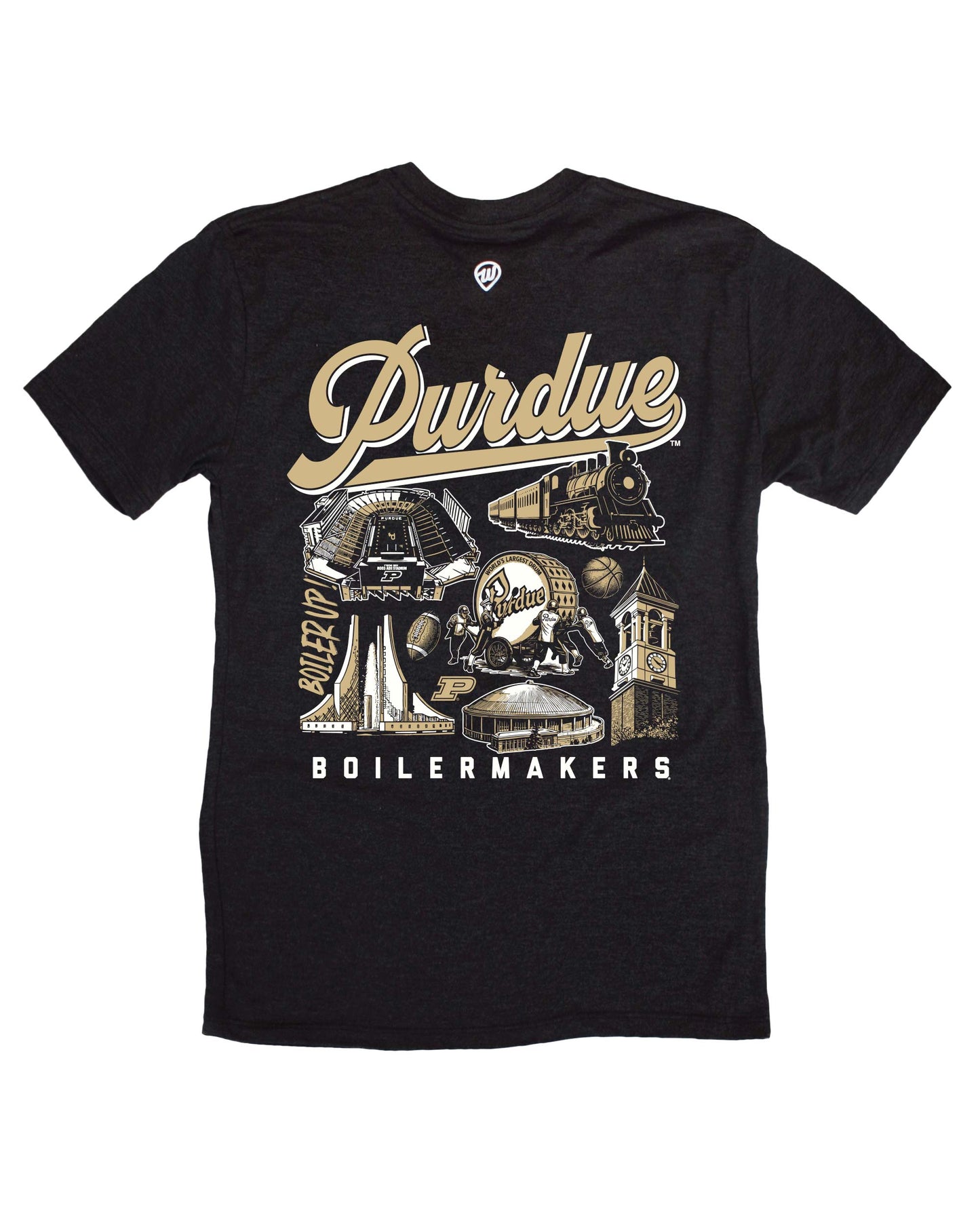 Purdue Icons F/B Tee