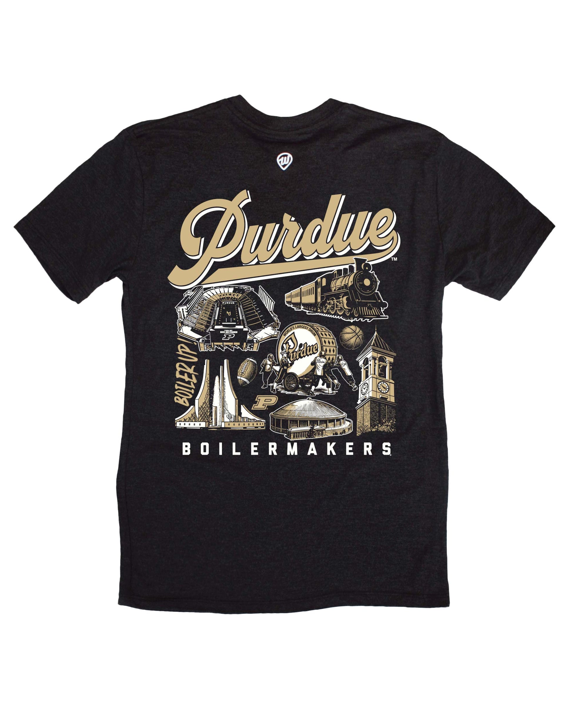 Purdue Icons F/B Tee