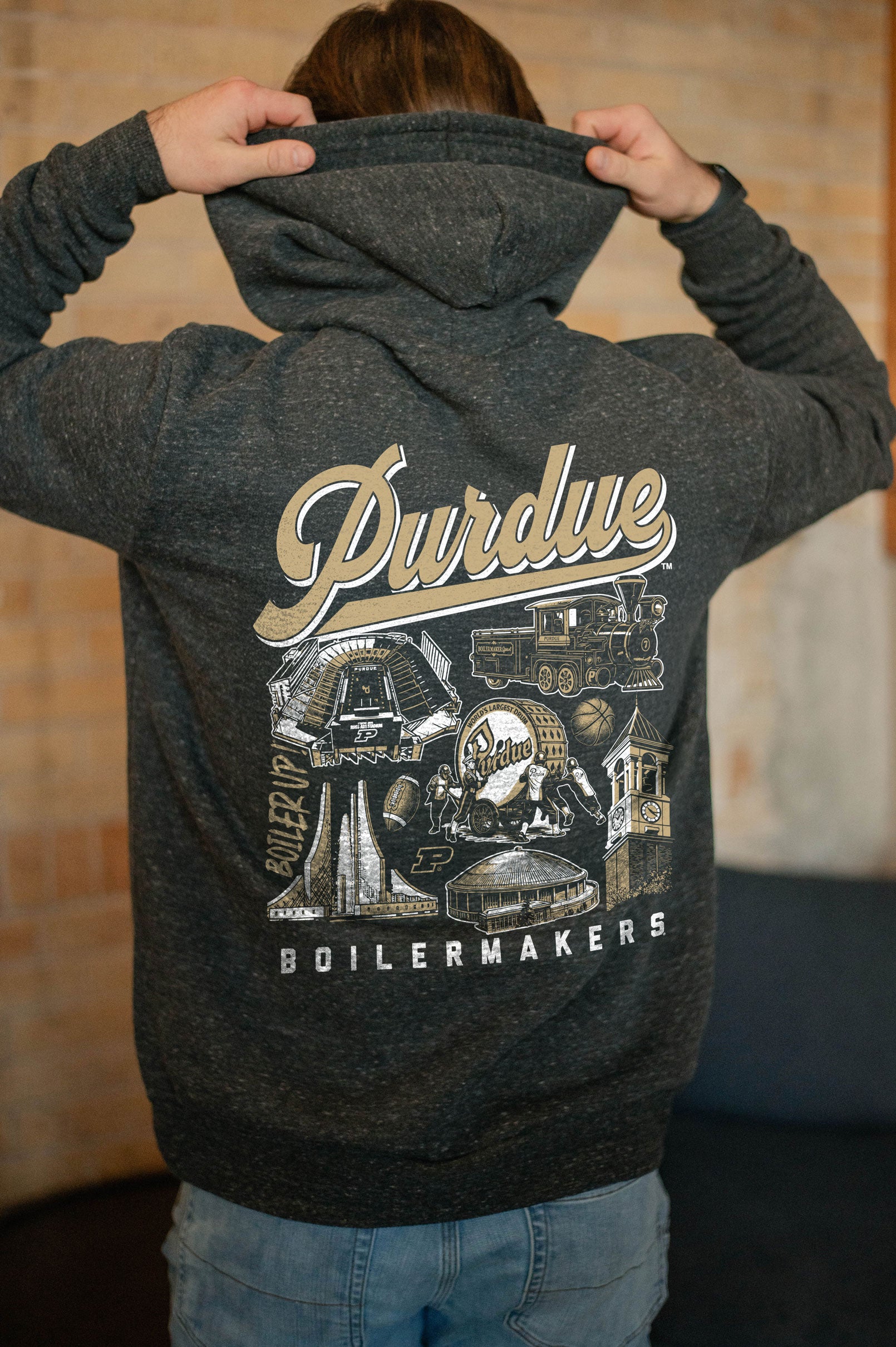 Purdue Icons F/B Hoodie