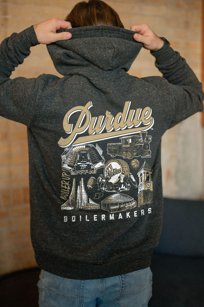 Purdue Icons F/B Hoodie