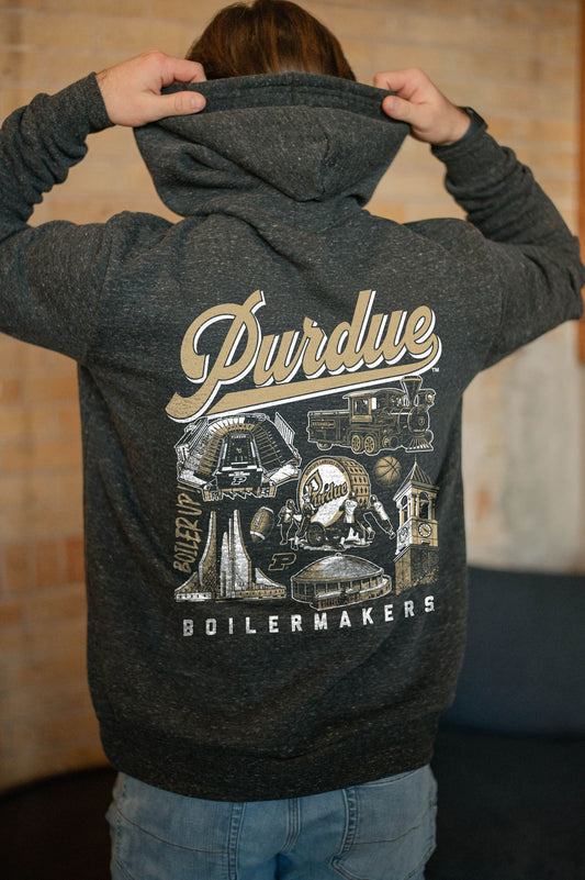 Purdue Icons F/B Hoodie