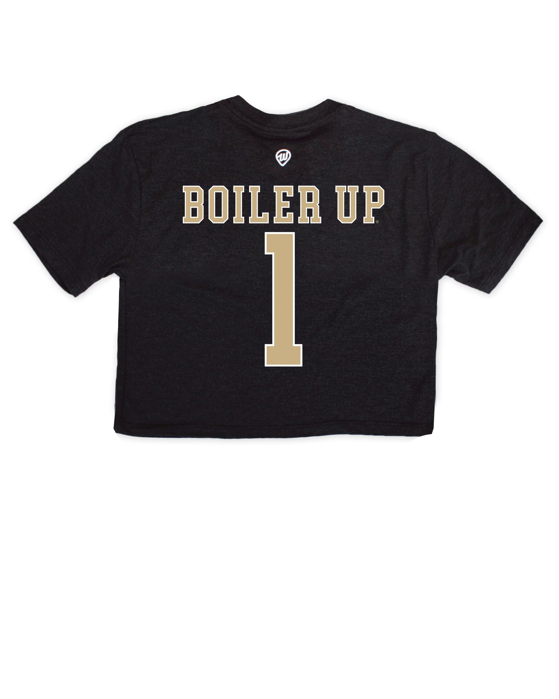 Purdue Boiler Up Jersey Cropped Tee