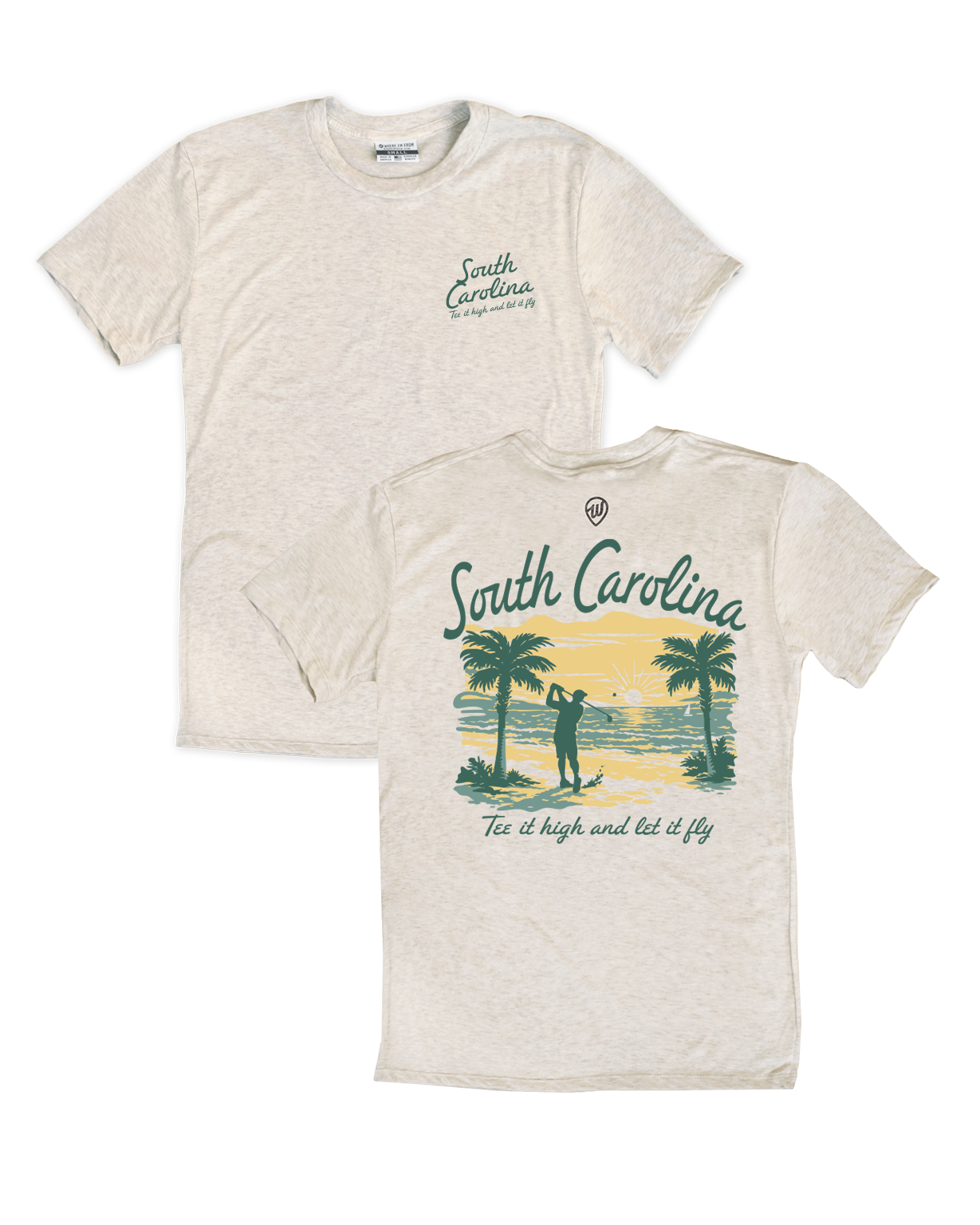 South Carolina Golf Beach Scene Tee