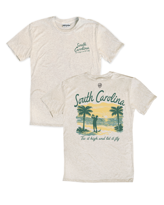 South Carolina Golf Beach Scene Tee