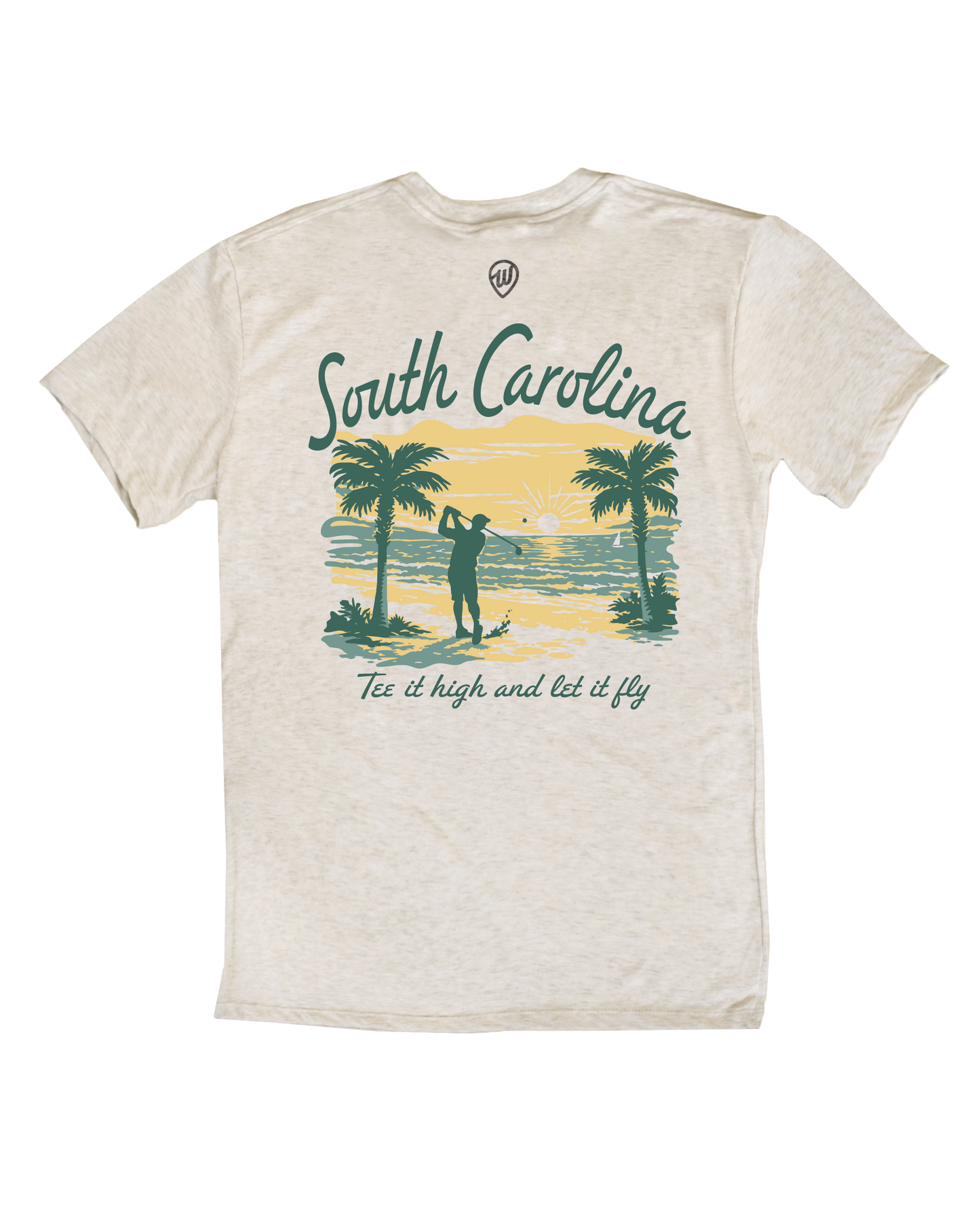 South Carolina Golf Beach Scene Tee