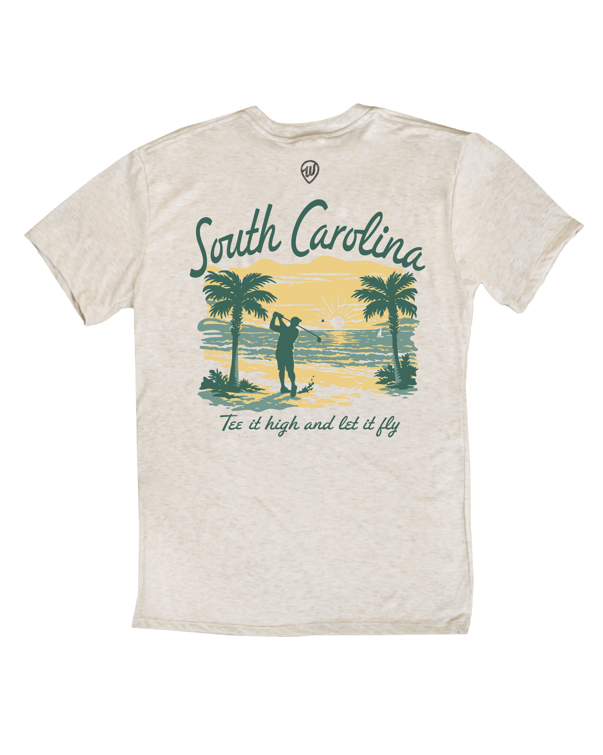 South Carolina Golf Beach Scene Tee