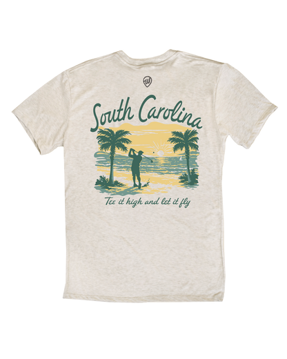 South Carolina Golf Beach Scene Tee