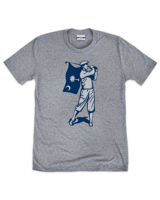 South Carolina Flag Golfer Tee