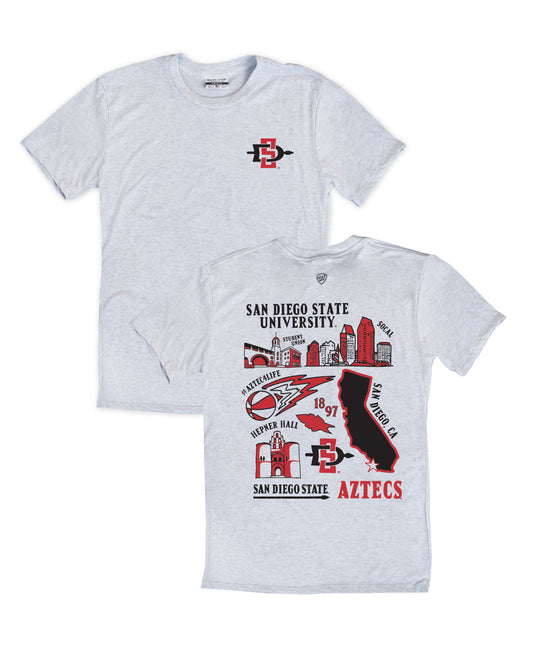 SDSU Icons F/B Tee