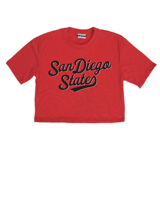 San Diego State Script Cropped Tee