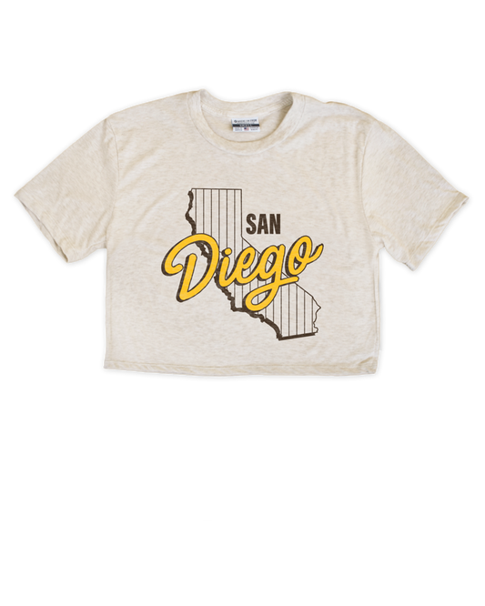 San Diego Pinstripe Cropped Tee