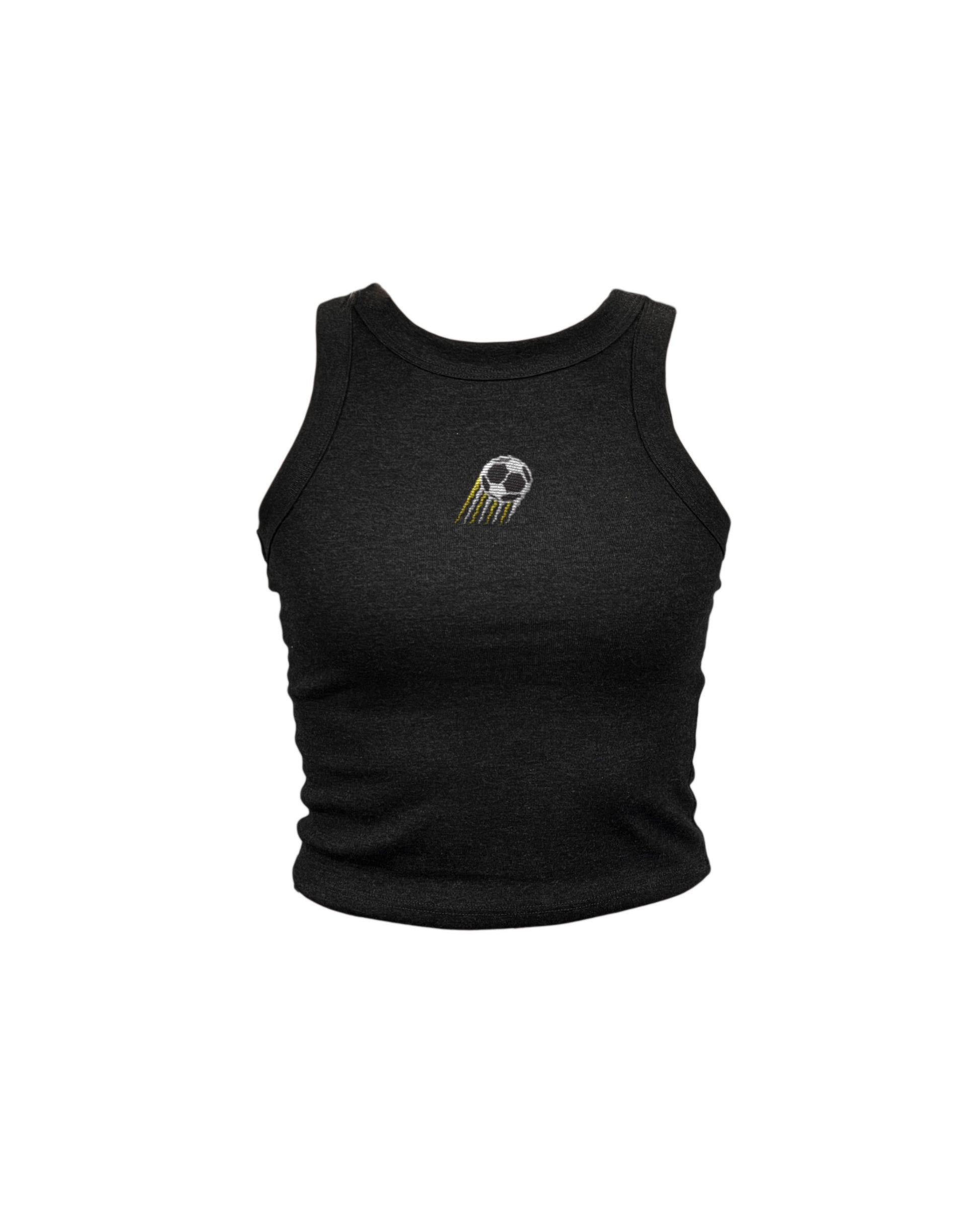 Soccer Ball Embroidered High Neck Tank