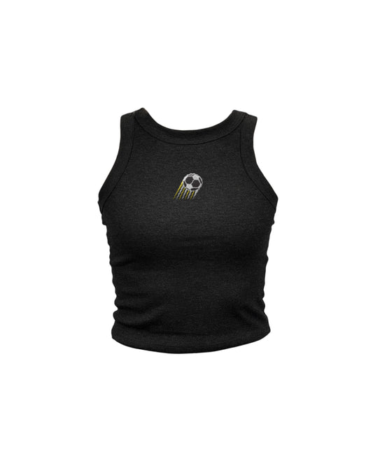 Soccer Ball Embroidered High Neck Tank