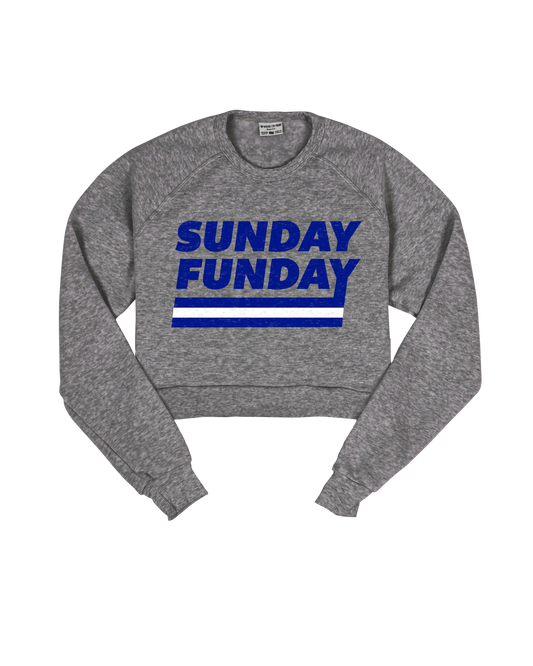 Sunday Funday Indy Cropped Crew Sweatshirt