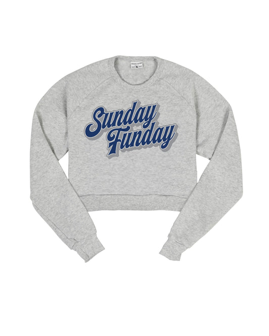 Sunday Funday Indy Cropped Crew Sweatshirt