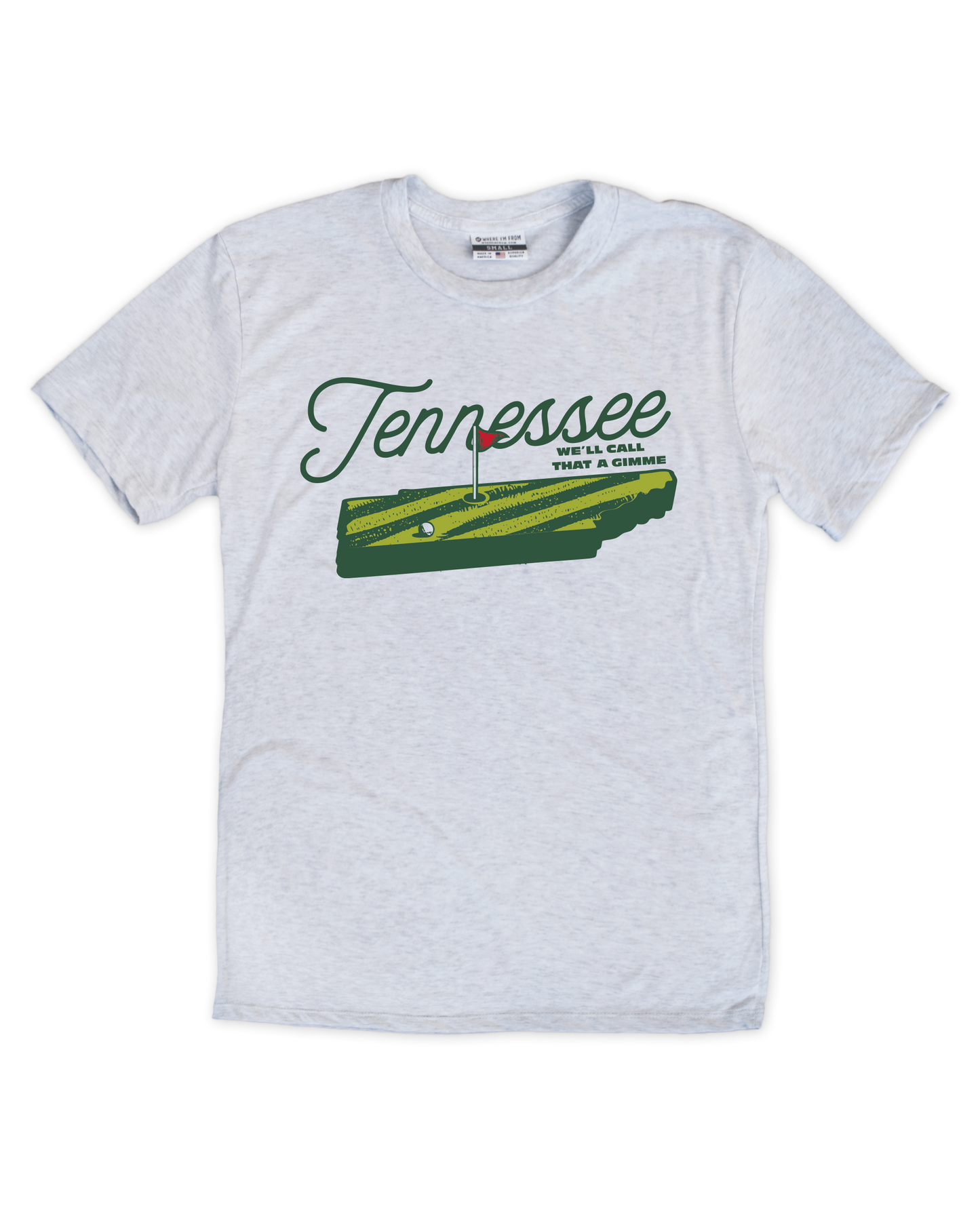 Tennessee Golf State Shape Tee