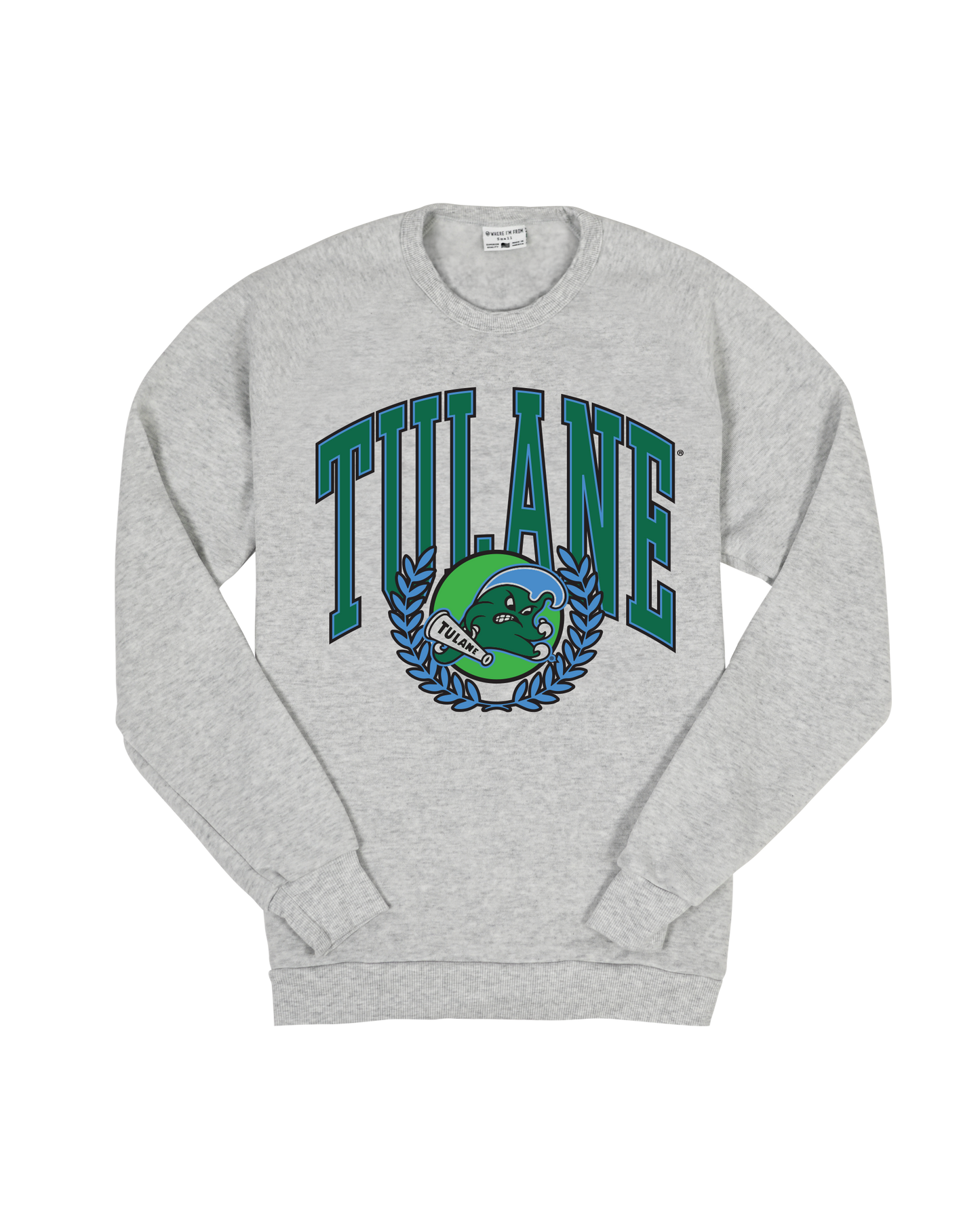 University of Tulane Vines Crew Sweatshirt