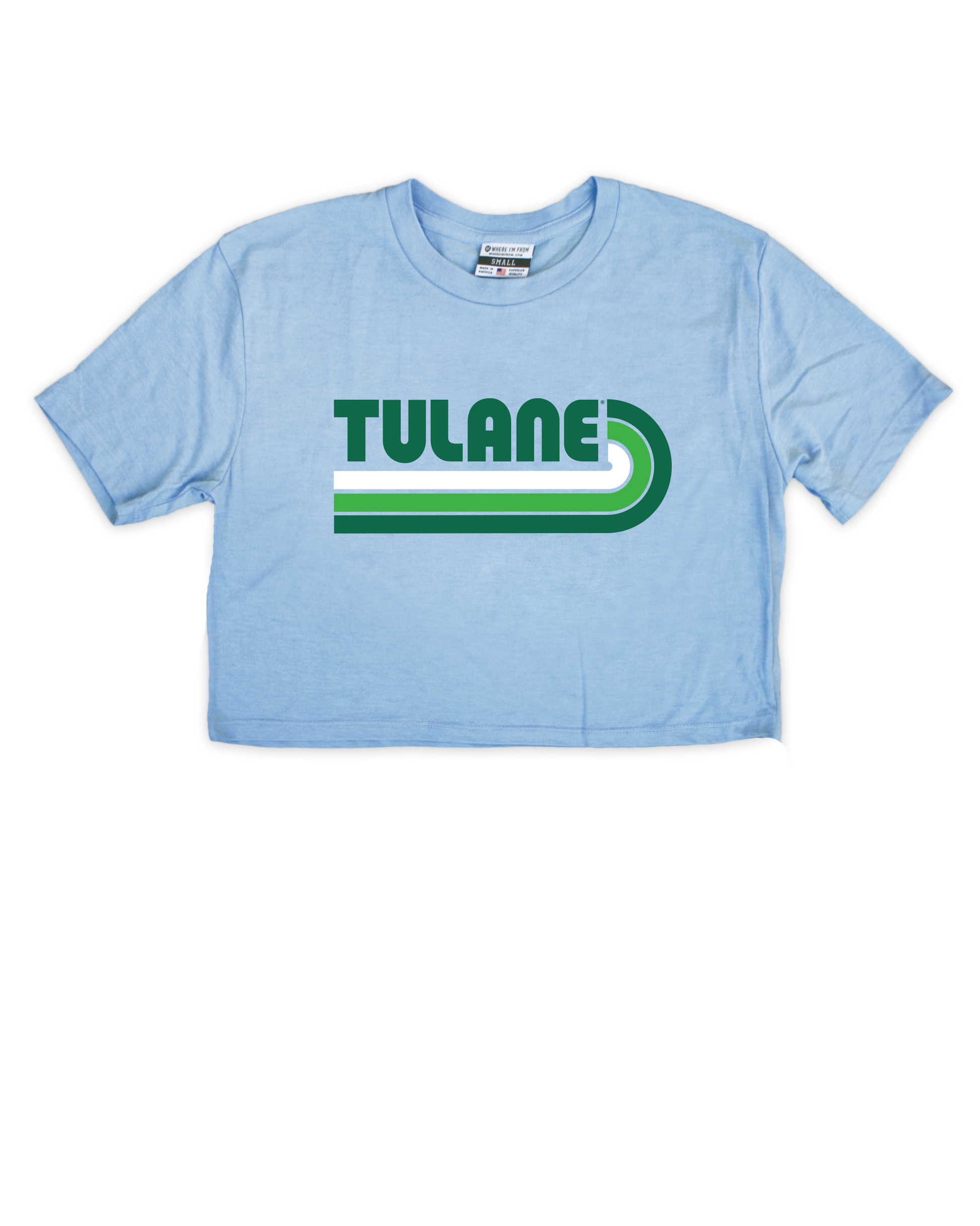 Retro Tulane Cropped Tee