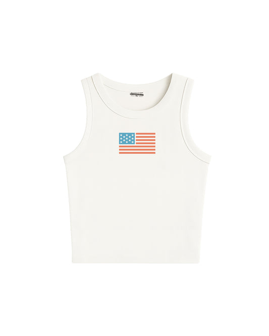 USA Flag High Neck Tank