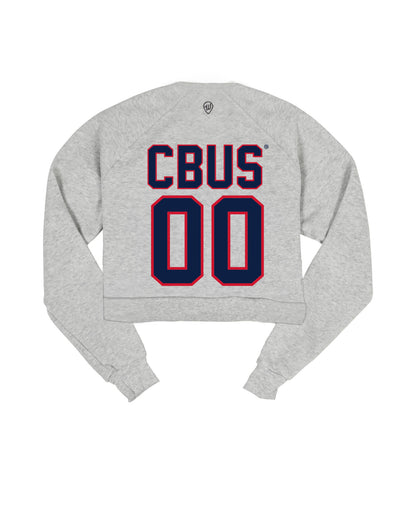 Columbus Star Jersey Cropped Crew Sweatshirt