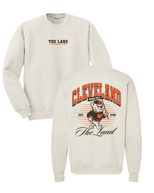 Cleveland Vintage Dawg Cotton Crew Sweatshirt