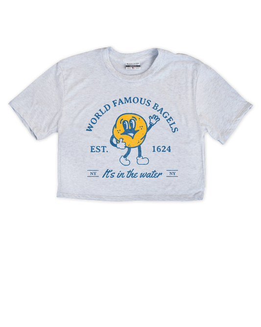 New York World Famous Bagels Cropped Tee