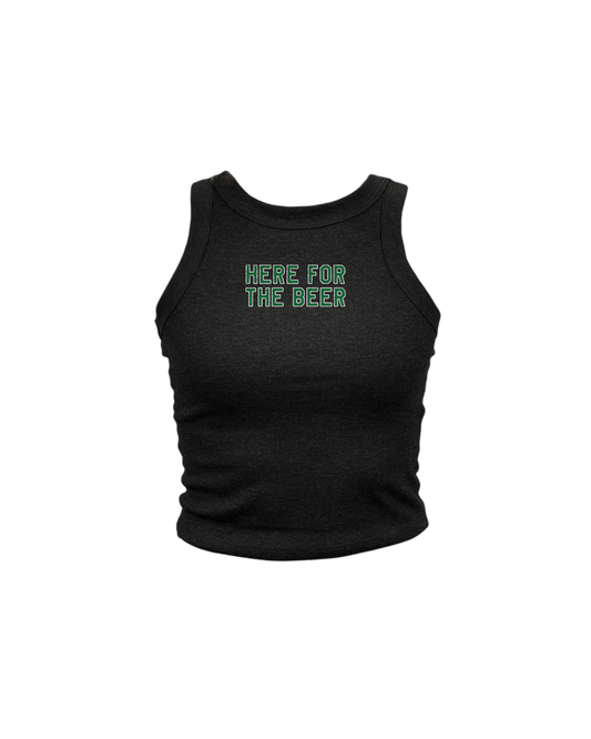 Here For The Beer High Neck Tank