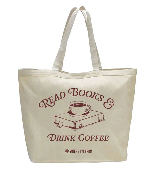 Coffee & Books Large Tote
