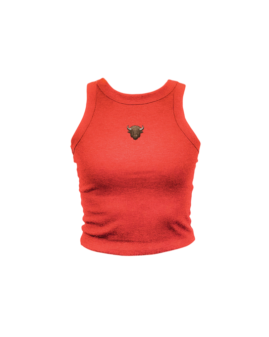 Buffalo Embroidered High Neck Tank