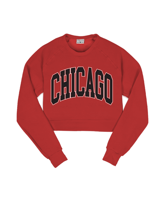 Chicago Arch Cropped Crew Sweatshirt