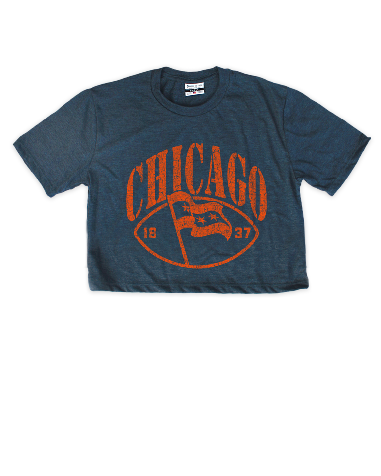 Chicago Oval Flag Cropped Tee