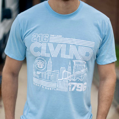 CLVLND Heart & Hustle Light Tee