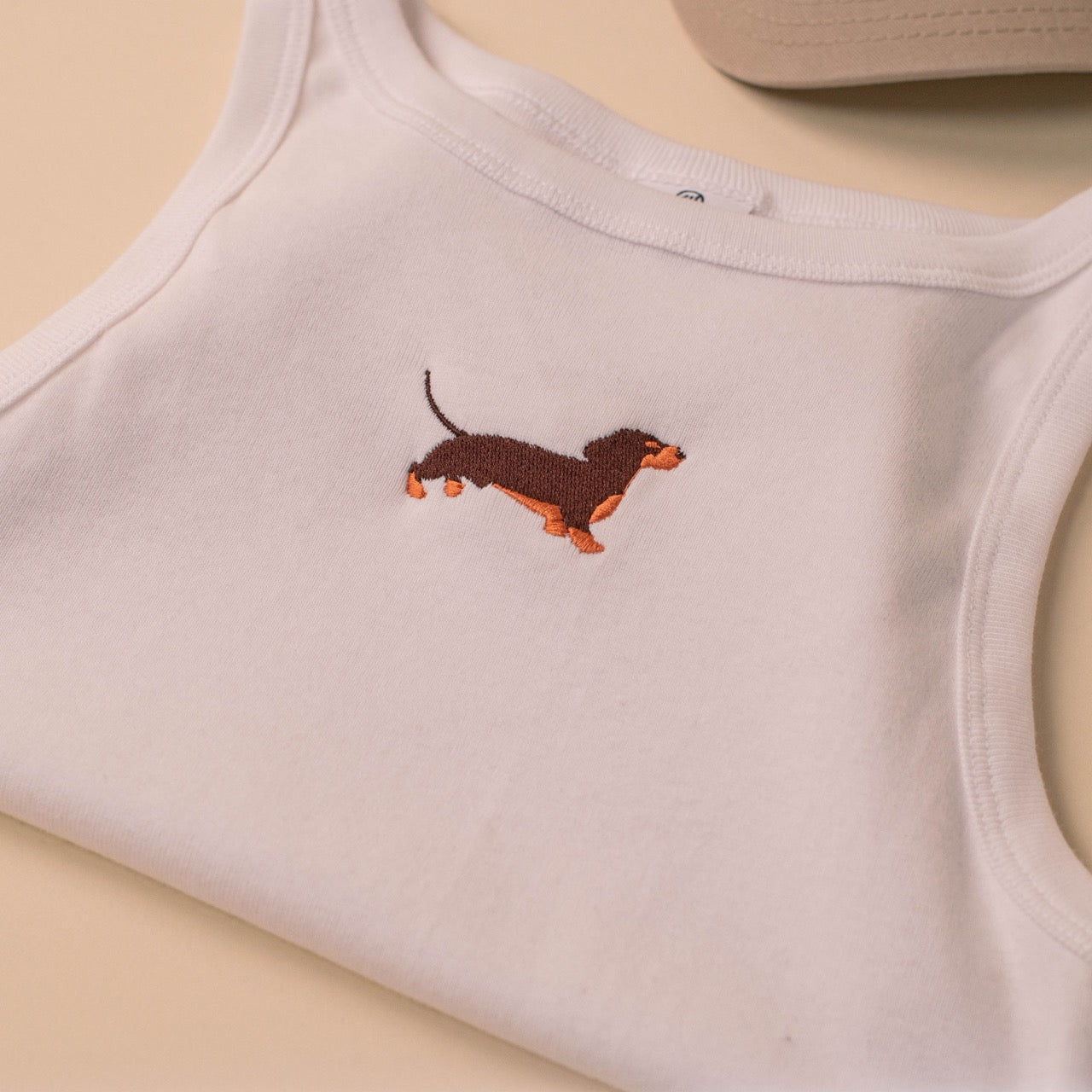 Lady Embroidered High Neck Tank