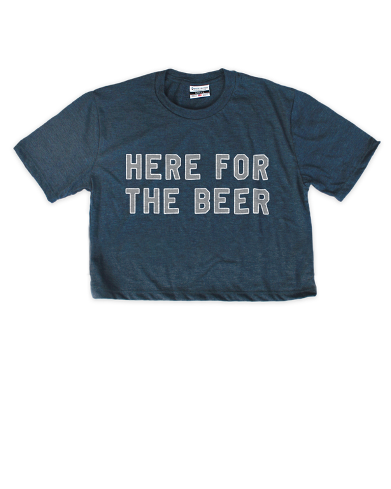 Here For The Beer Cropped Tee