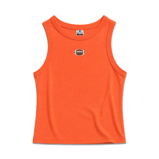 Football Embroidered High Neck Tank