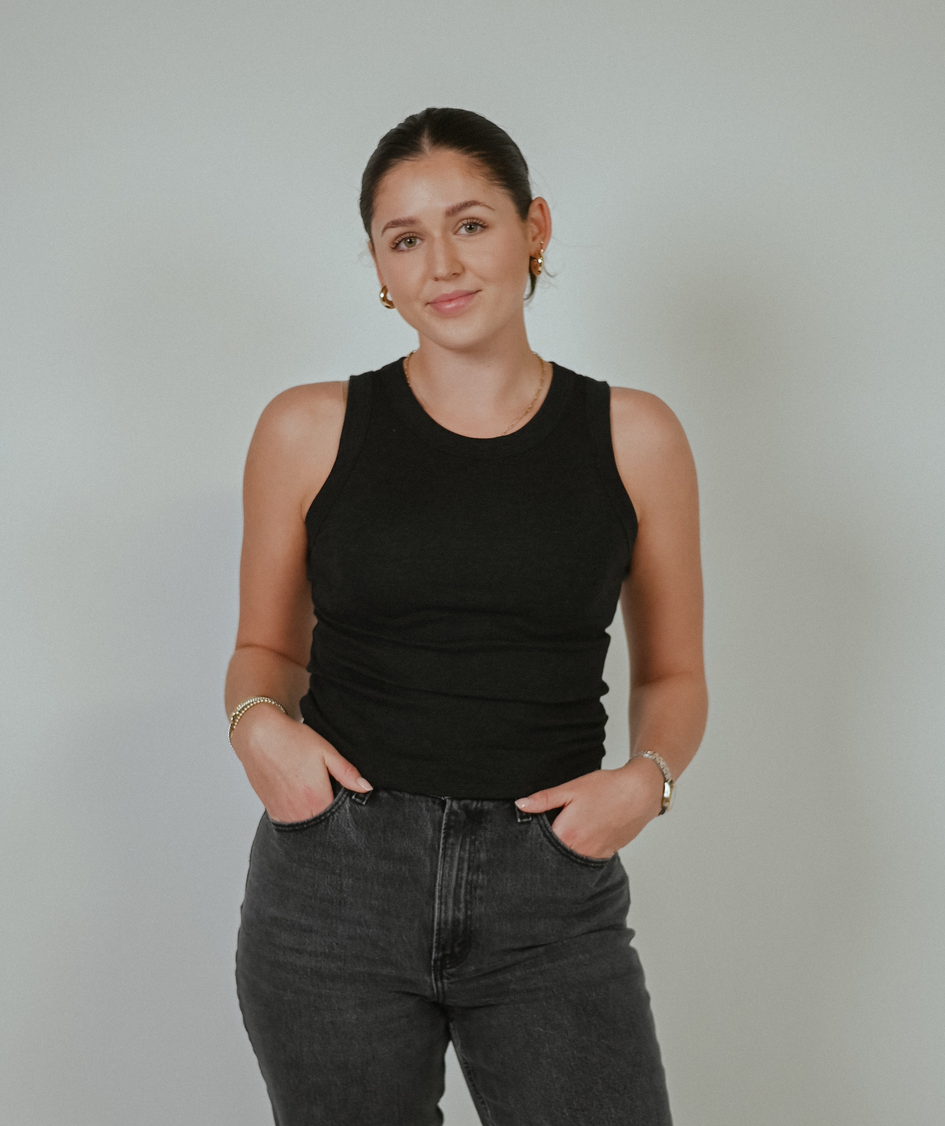 Women's High Neck Cotton Tank
