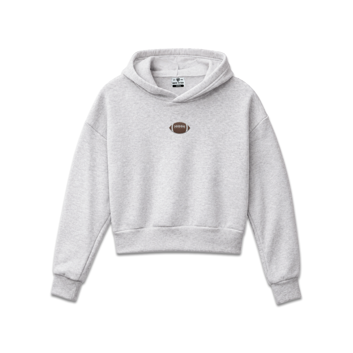 Embroidered Football Women's Pullover Hoodie