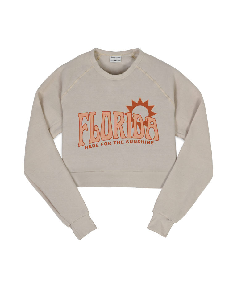 Florida Here For The Sunshine Cropped Sweatshirt
